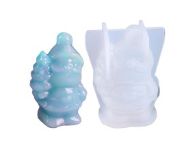 Molde silicona Papa Noel con pino 